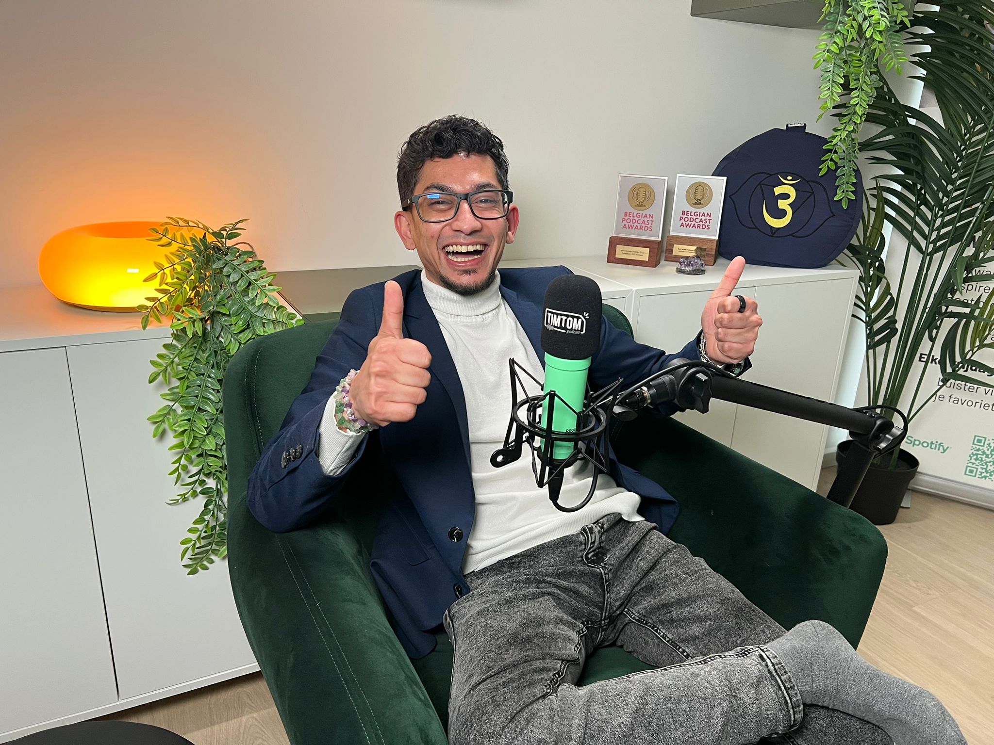 Jason Mohab-Ali at the TimTom podcast studio